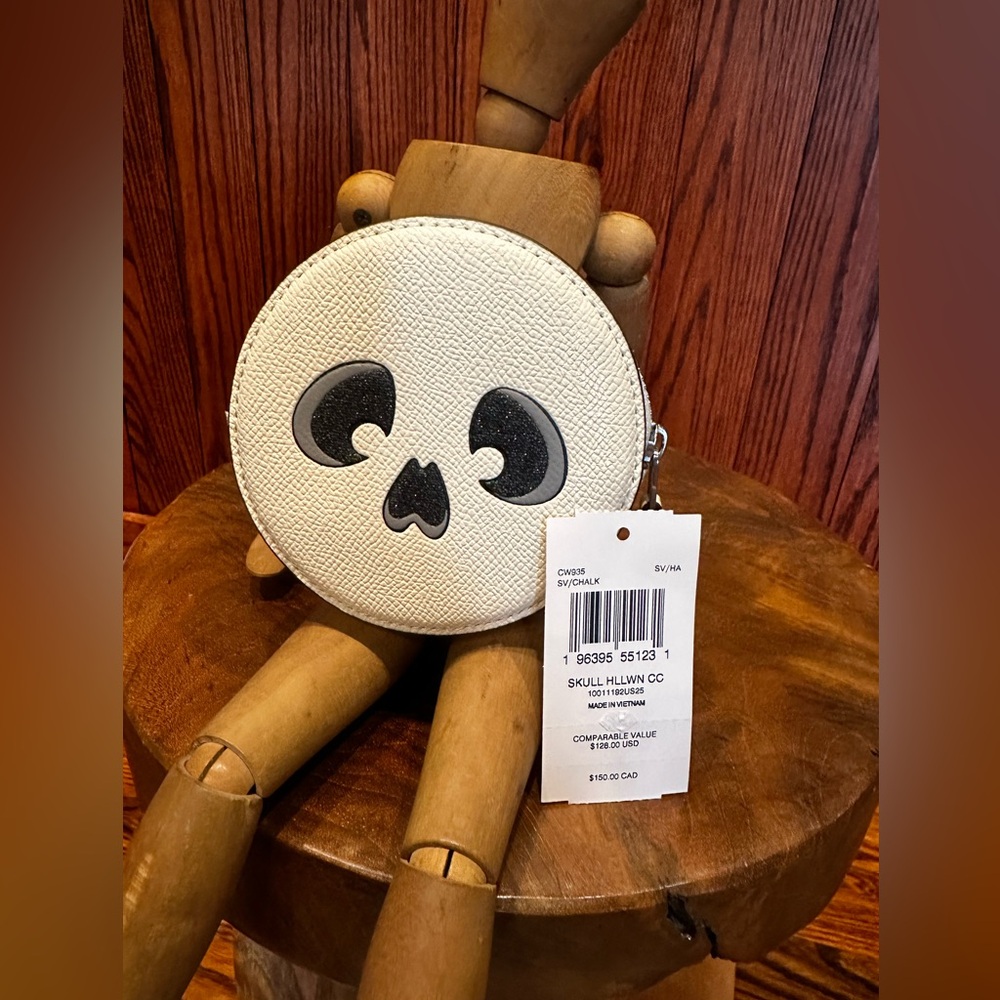 Coach Skull Halloween Coin Case